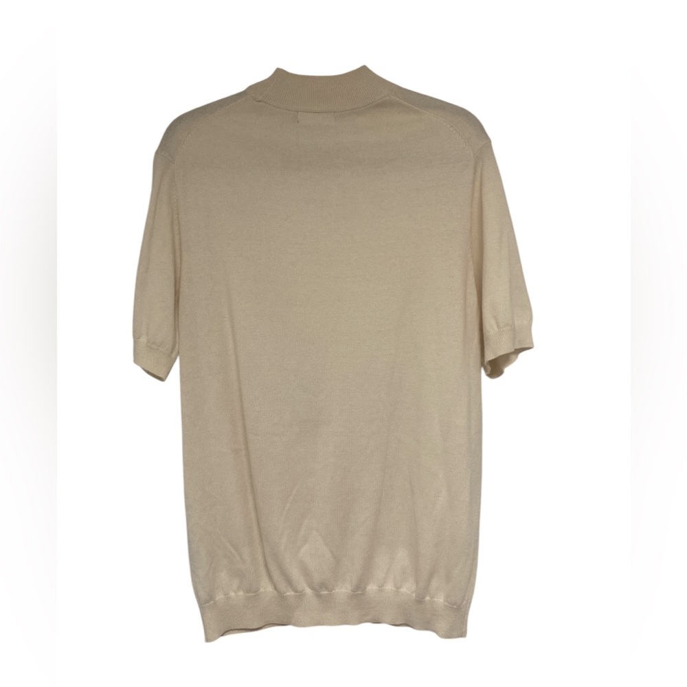 Paul Fredrick Men's Beige Crewneck Sweater GUC L - Picture 2 of 5